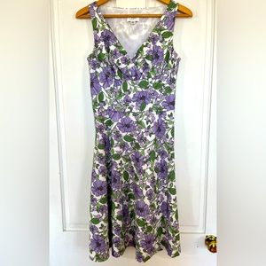 Ann Taylor Loft Fit and Flare Floral Dress, Size 4